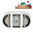 51" Streamline Soaking Freestanding Tub and Tray With Internal Drain-101686216