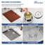 Station de travail d'évier de cuisine en acier inoxydable de calibre 16 avec cuve simple encastrable L 16 po x l 19 po avec accessoires 