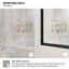 60 po Susurrus X P 56 po H Porte de baignoire coulissante semi-sans cadre en noir mat Verre trempé transparent-107613052