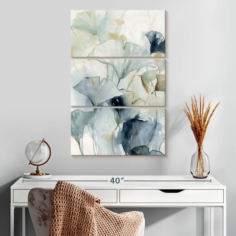 Harnek indigo ginkgo I, H 32 po x l 20 po
