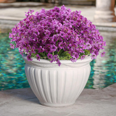 20 paquets de fleurs artificielles pour l'extérieur, résistantes aux rayons UV, fausses fleurs réalistes avec des plantes en plastique, décor de printemps, fleurs en soie artificielle pour l'extérieur de la fenêtre