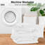 Ensemble d'édredon 5 pièces - Édredon en duvet synthétique toutes saisons avec taies décoratives et jupe de lit - Housse de couette matelassée avec pattes d'angle-110971800-110971798