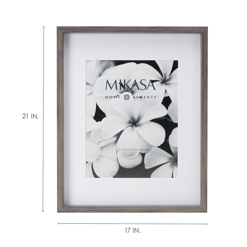 Bold Gallery W/Mat MDF Multi-Size Photo Frame, Black, 8" x 10", 16" x 20"