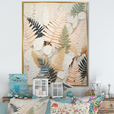 «Golden Ferns Silent Gracefulness» sur toile