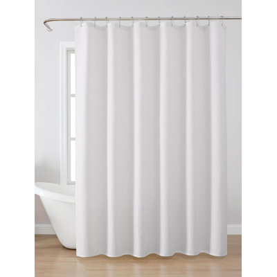 Shower Curtain With Metal Hooks- 182 X 182Cm