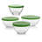 Libbey Baker's Basics 4-Piece Glass Mixing Bowl Set With Plastic Lids, Multi-Size