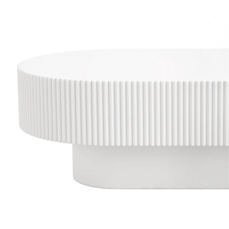 Table basse ovale, Duplicata blanc