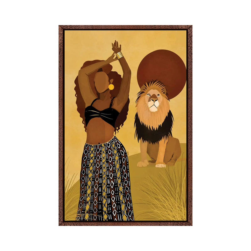 Maya by Bria Nicole - Print on Canvas, 152.5 cm H x 101.5 cm W, Classic Brown Wood Framed Canvas