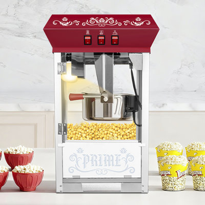 12-ounce Commercial Popcorn Maker Machine With Tempered Glass Countertop Popper