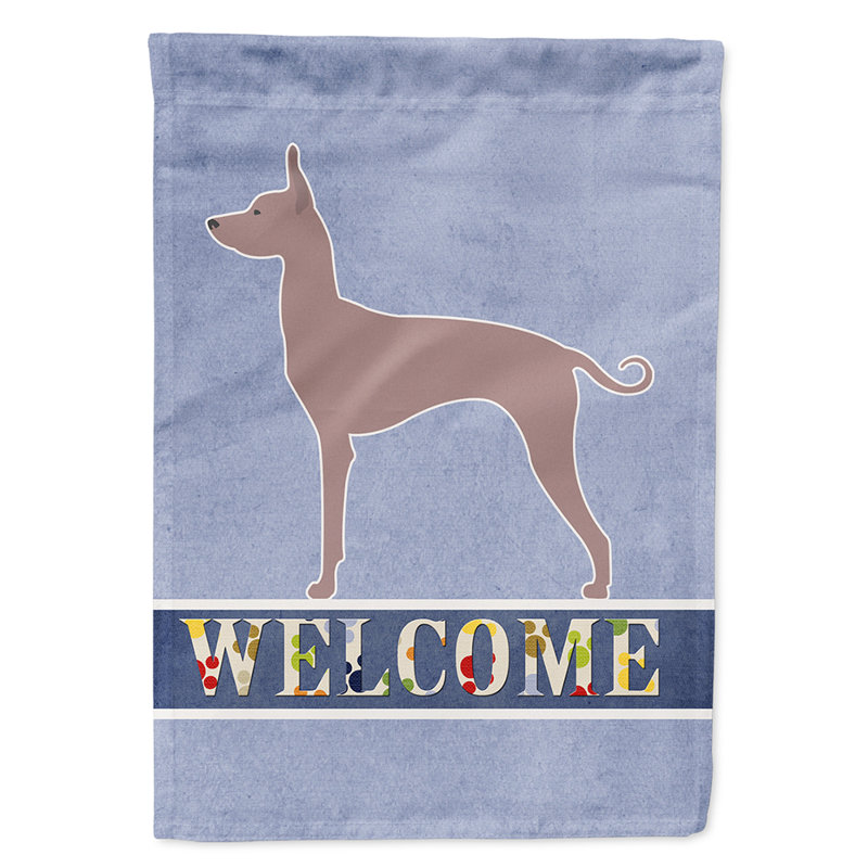 Polyester 2 côtés 40 x 28 po welcome drapeau maison, Dogue argentin