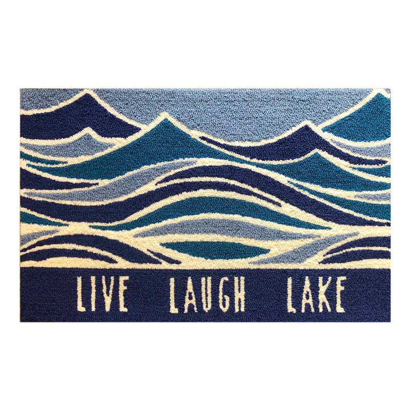 Live Laugh Lake Size 24"X36", Blue