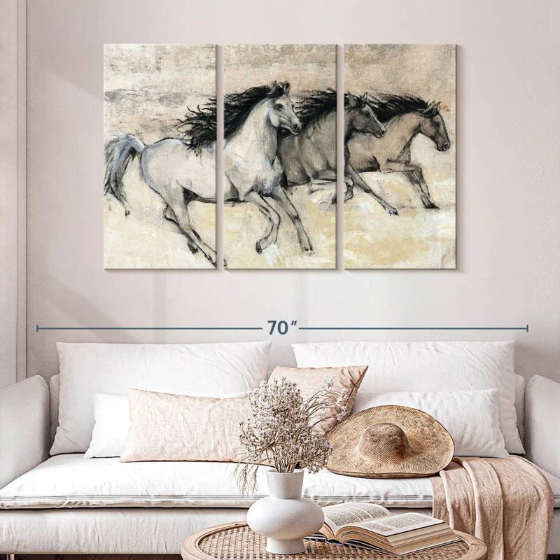 Brampt Horses In Motion II, H 28 po x l 45 po