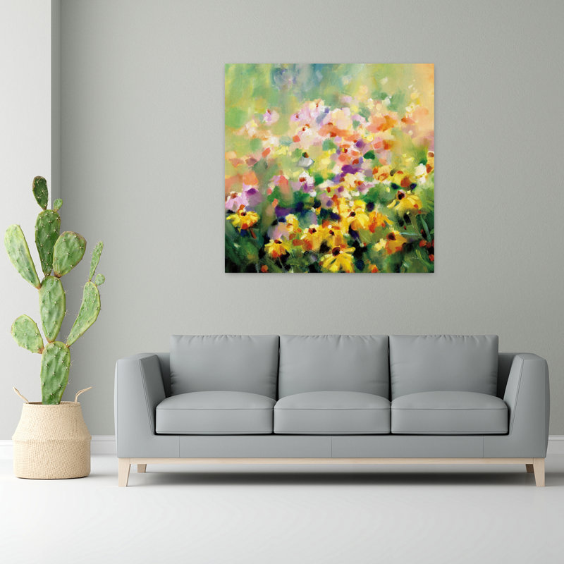 Art floral contemporain Wild Meadow, H 48 po x l 48 po