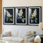 FLORAL Series CLxxv - impression encadrée sur mesure de qualité supérieure - 3 pièces-110771738-110771739