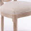 Chaise de salle à manger à structure française en bois massif avec dossier en rotin