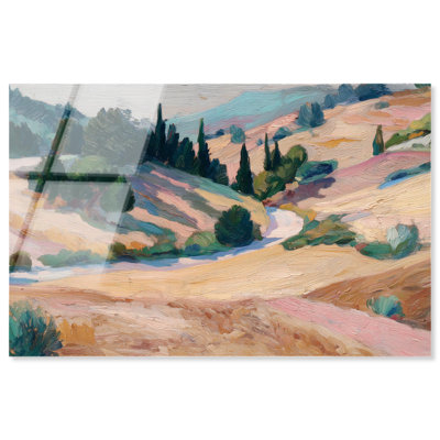 Décoration murale rustique à imprimé acrylique Ochre Hills IV par Art Remedy, prête à être suspendue, 15 x 10