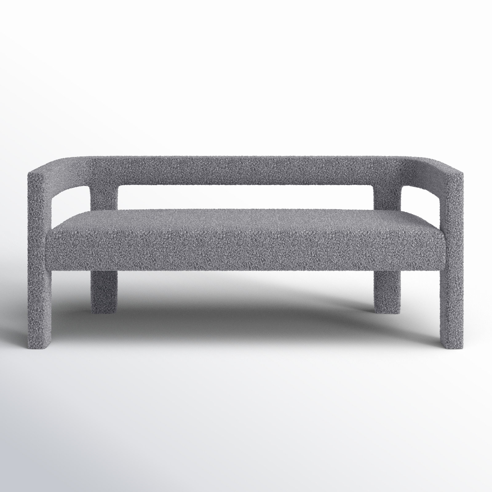 Cedernier 67" Bedroom Bench, Gray
