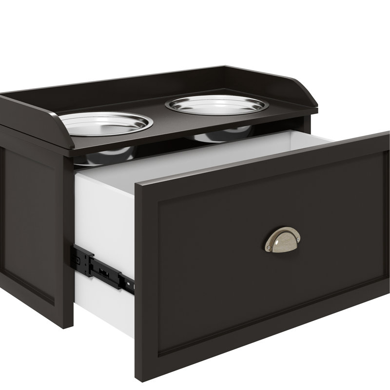Rangement pour chien avec bols surélevés - armoire à café pour les grands chiens