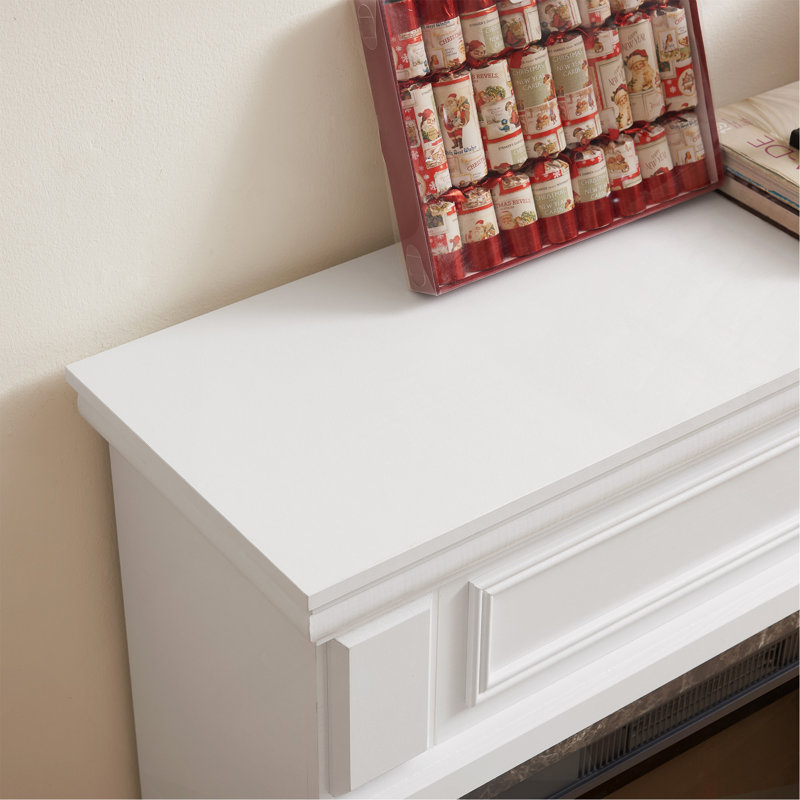 Only Mantel (NOT INCLUDED 23" FIREPLACE) -White,41.34"W*14"D*40"H, White