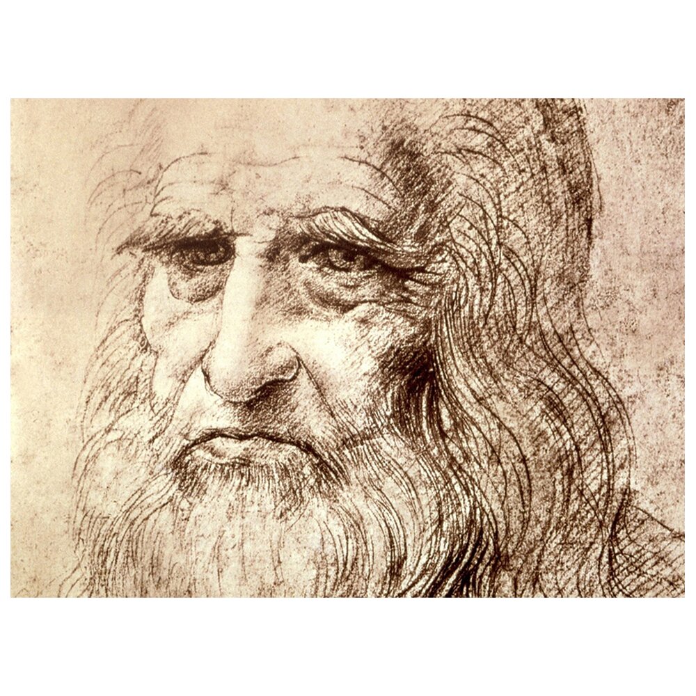 Leinwandbild Selbstporträt von Leonardo da Vinci