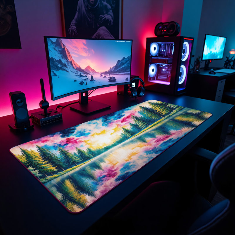 Polyester Desk Pad, 14.4x12.1