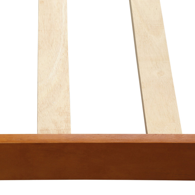 Elicio Twin Slat Bed Frame, Platform Bed with Headboard and Footboard, Oak