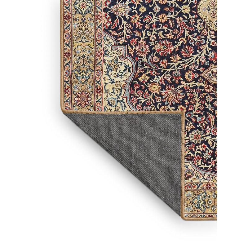 Tapis beige/noir traditionnel, Rectangle 4 pi x 6 pi