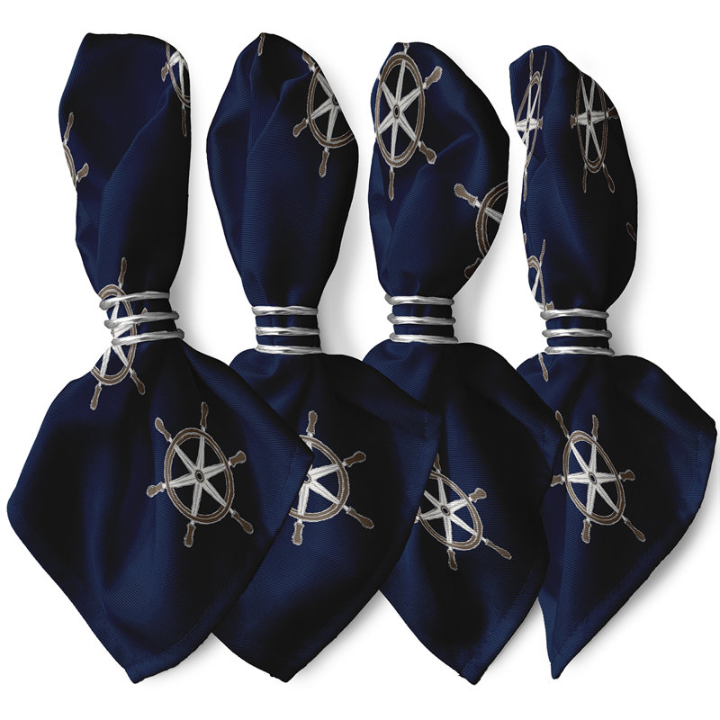 Ensemble de serviettes 4 pièces Aksel, Bleu marine
