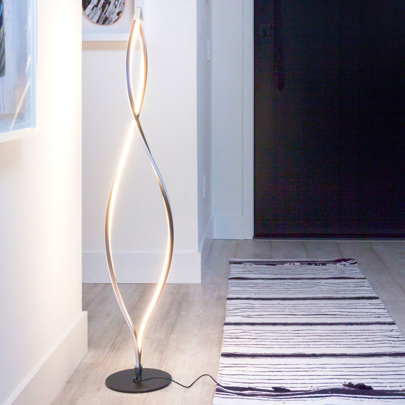 Twist 43" Black LED Floor Lamp with 3-Way Switch