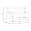 Modern Farmhouse Style Coffee Table, Open Storage Compartment, Engineered Wood, Black Oak Decor/Light Oak Decor, 110 cm W x 45.2 cm H x 65 cm D