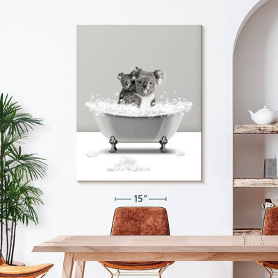Koalas Koalas bain moussant sur toile