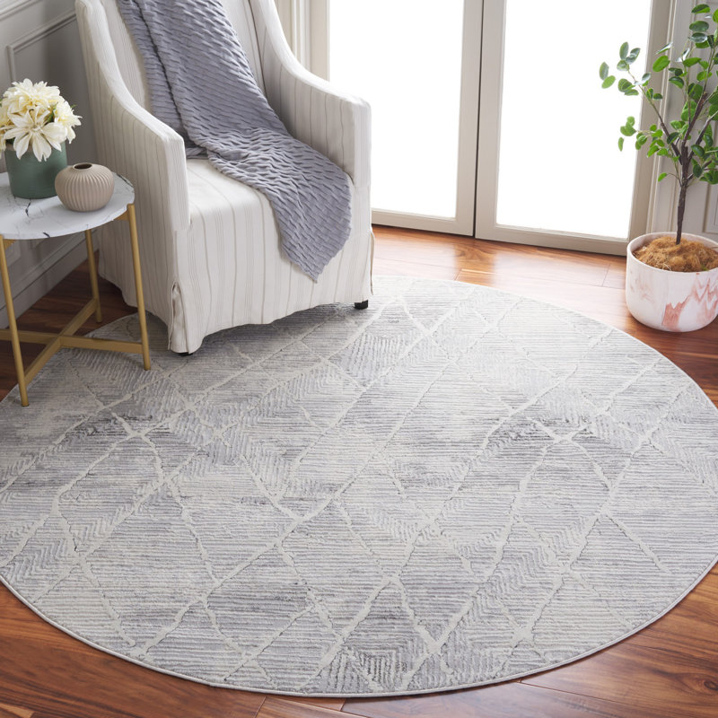 Jurrina Performance Abstract Rug, Round 6'7"
