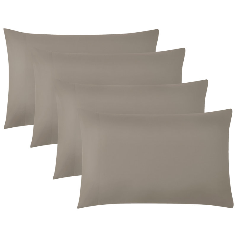Vilano Springs Easy care Microfiber Four Pillowcases by Southshore Fine Linens, King, Dark Taupe
