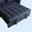 Canapé-lit convertible 3 en 1, canapé-lit moderne escamotable, dossier réglable, canapé-lit en velours avec coussins et poches-1297039738