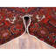 Tapis rouge en laine unique de 7 pi 9 po x 11 pi Wattenberg