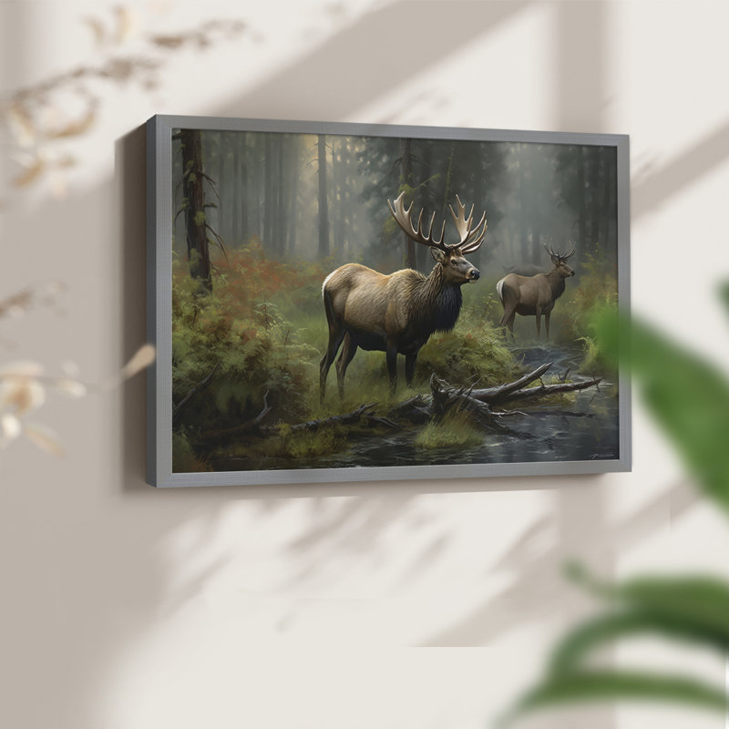 Faune - VI - Reproduction encadrée - Restickable, H 8 po x l 10 po, Gris