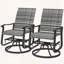 Ensemble de 2 chaises pivotantes d'extérieur - mouvement pivotant à 360 ° et glissement, osier PE-2073620051