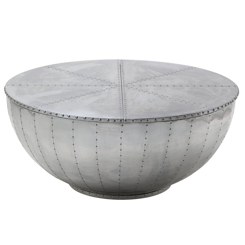 Table basse avec rangement en aluminium Innes