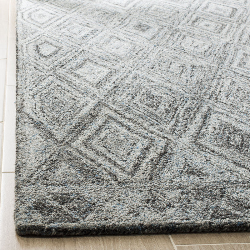 Jazmine Hand Tufted Performance Geometric Rug, Square 6'