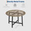 Table de salle à manger ronde de 31,5 po pour 4 personnes - Structure moderne en bois et en métal industriel - Parfait pour un appartement, une cuisine, un coin-repas - Table seulement-129983447