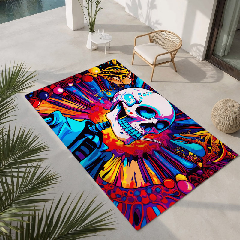 Tapis intérieur et extérieur couleur cyclone Color, Rectangle 1 pi 6 po x 2 pi 6 po