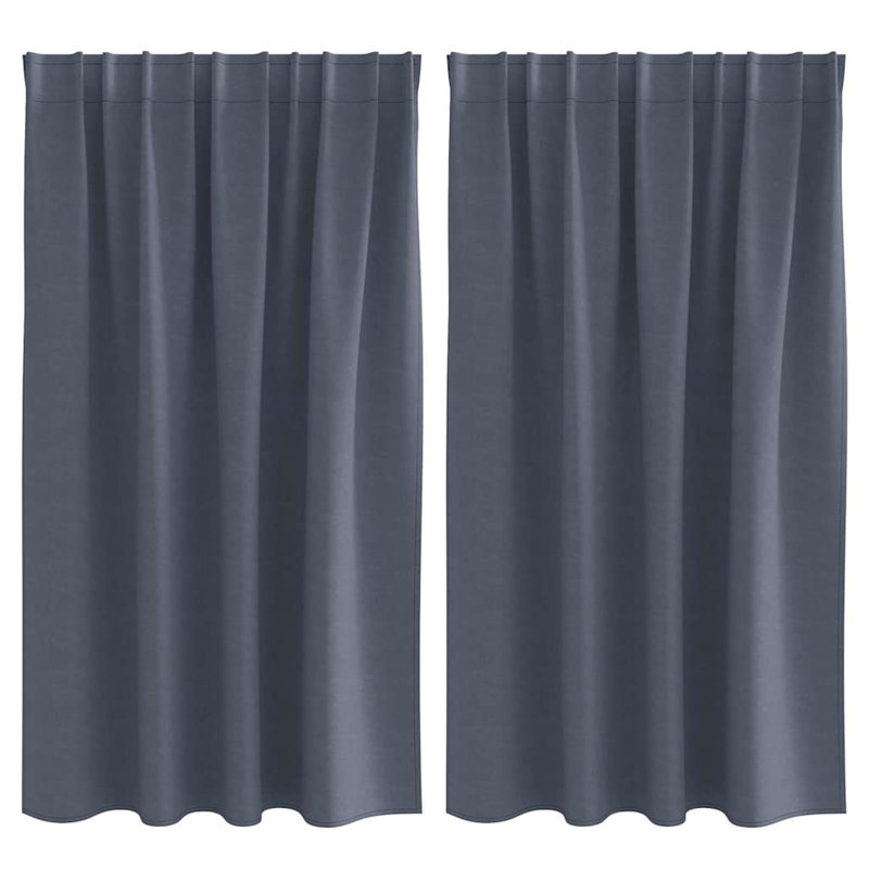 Blackout Curtain Pair, Anthracite, 140cm Width x 140cm Drop