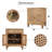 Timaj 30 inch Solid Wood brown Nightstand