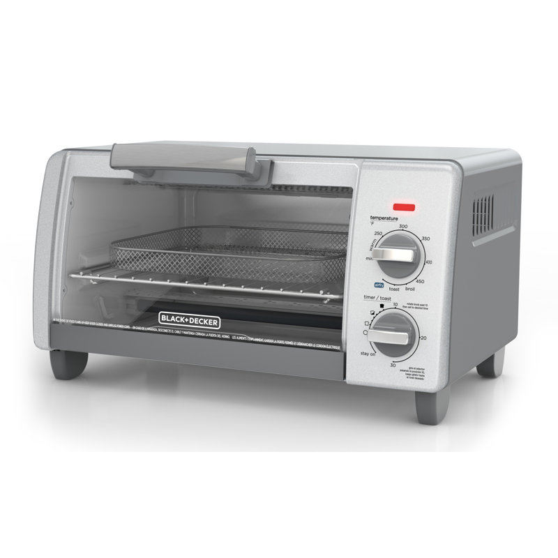 Four grille-pain à friture 4 tranches NOIR + DECKER Crisp N Bake, gris, TO1785SG
