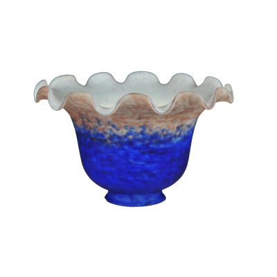 7"W Fluted Bell Purple And Blue Shade