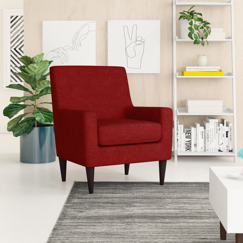 Fauteuil l 28 po Donham, Tissu performance natté picante Jitterbug, Noir