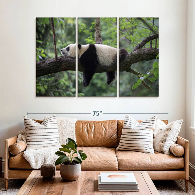 Lazy Panda, 42" H x 65" W