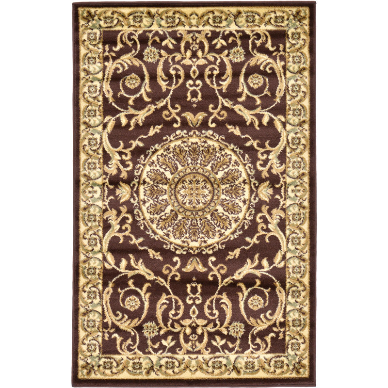 Tapis oriental brun / beige Aracelia, Rectangle 3 pi 1 po x 5 pi 3 po