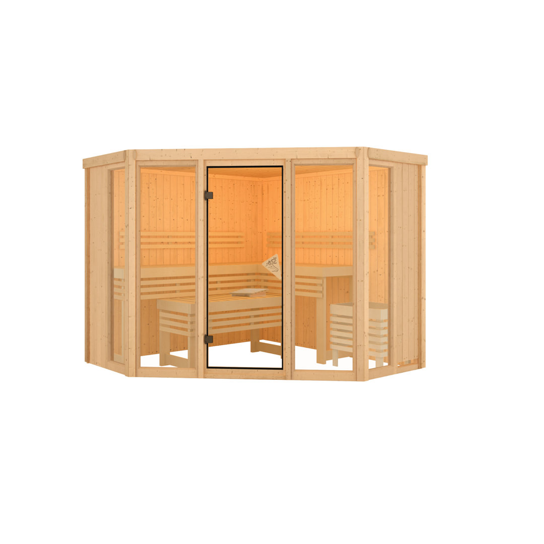 Sauna Alcinda 2 Ganzglas (Frontzugang)