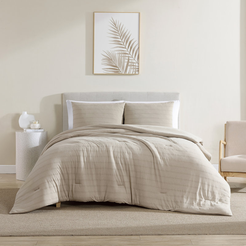 Taupe Twin Reversible Microfiber Comforter Set